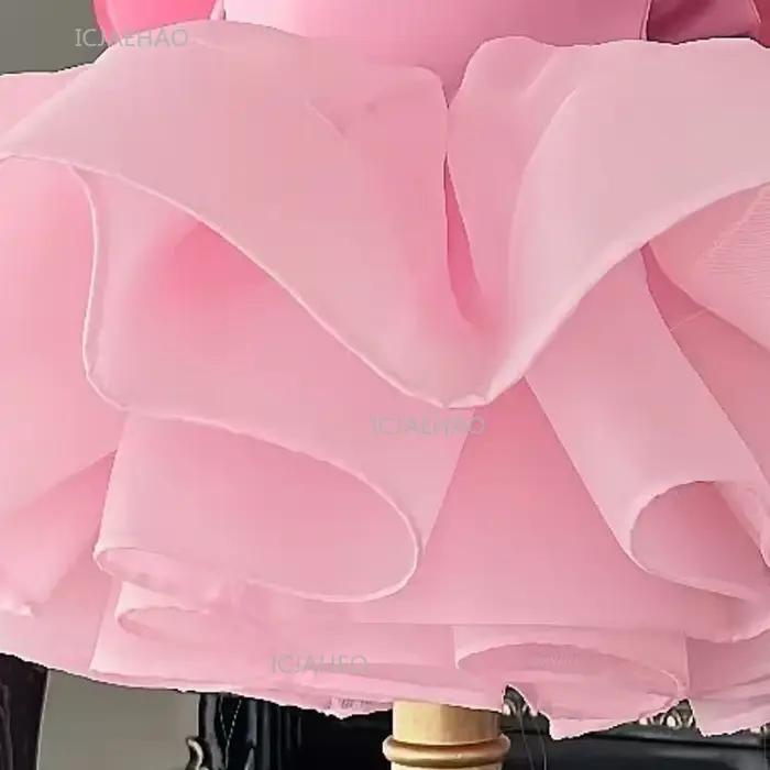 Robe d'été pour enfants, rose, courte, avec ailes, style tutu mignon, costume de fée, robe de prince