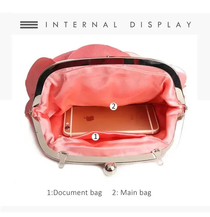 Sac de soirée floral portable pour femme, petit sac à main pour mariée, robe complète, sac à main de