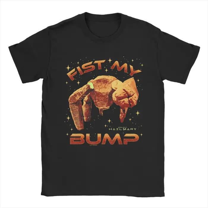 T-shirt en coton à manches courtes, Streetwear, avec affiche de Project Hail Mary Fist My Bump Rocky