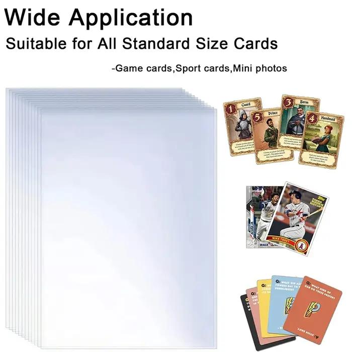 100-1000 pièces de protège-cartes transparents, pochettes pour cartes de jeu de société, protège-car