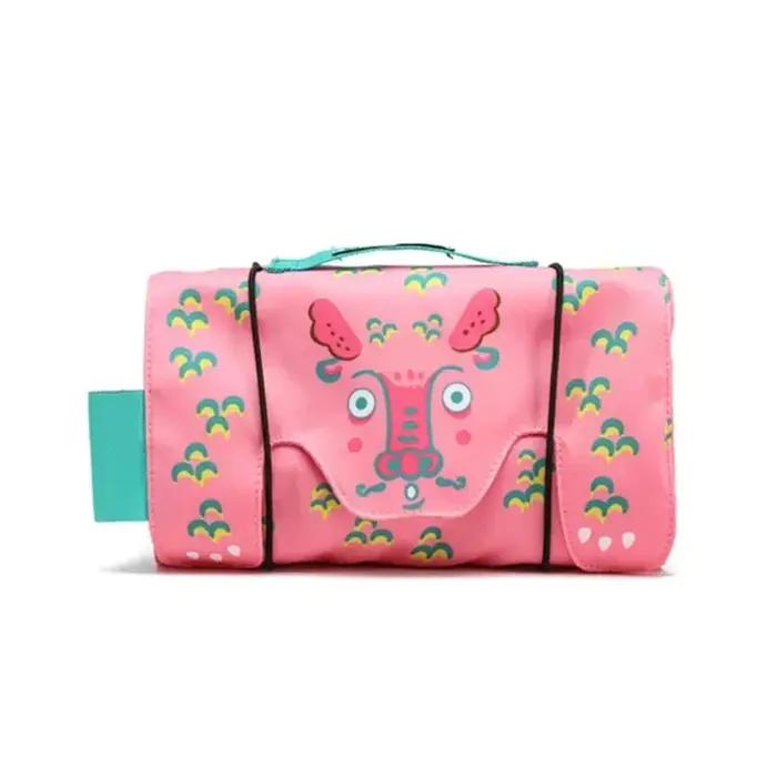 Sac à pinceaux de maquillage portable Kawaii, grande capacité, 4 en 1, poignées amovibles, animal mi