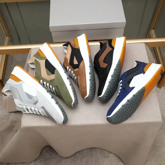 Cadeaux de Noël, chaussures pour hommes de marque de luxe, baskets décontractées faites à la main, e