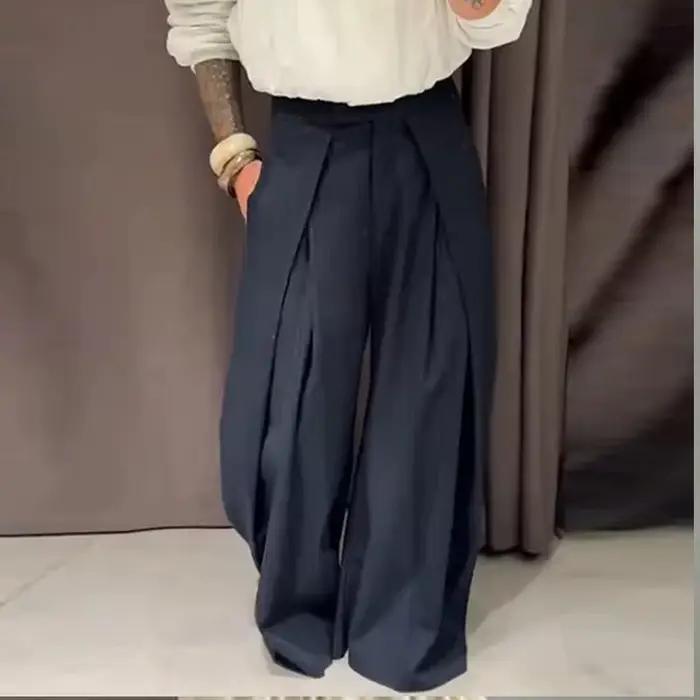 Pantalon Baggy femme pantalon rayé pantalon à jambes larges dames mode décontracté y2k pantalon 2025