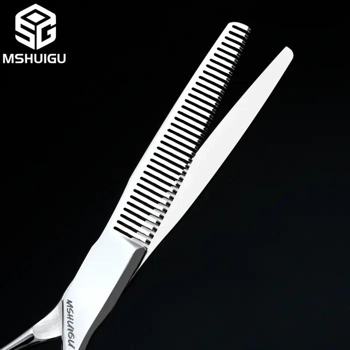 MSHUIGU Ciseaux de barbier professionnels VG10 de 6 pouces, ciseaux à effiler multi-usages avec desi