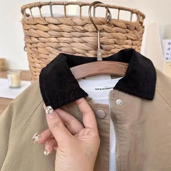 Coupe-vent pour enfants, nouveau Style coréen décontracté Baggy Simple, mode printemps-automne 2025