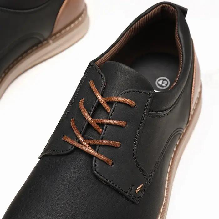 BHKH nouvelles chaussures pour hommes printemps/été en cuir Pu chaussures décontractées respirantes