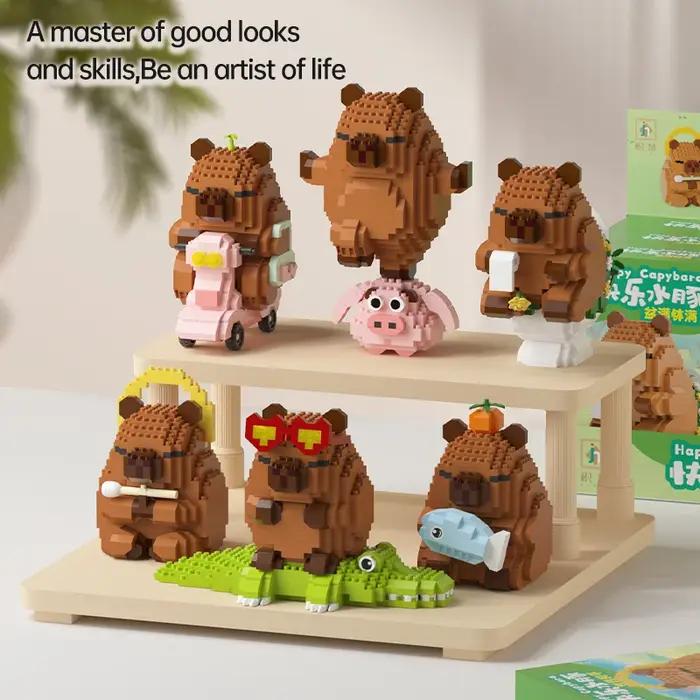 "Ensemble de blocs de construction Capybara-modèle de bricolage de cochon d'inde d'eau mignon | Jo