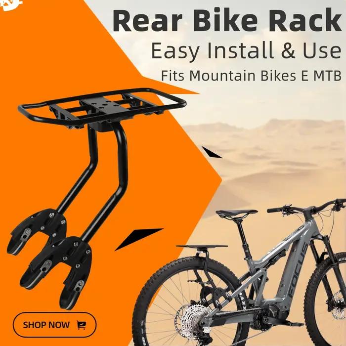 Porte-bagages arriere pour velo compatible vtt vtt electrique installation facile usage polyvalent sacs marques occassions speciales femmes hommes randonneurs cyclistes urbains