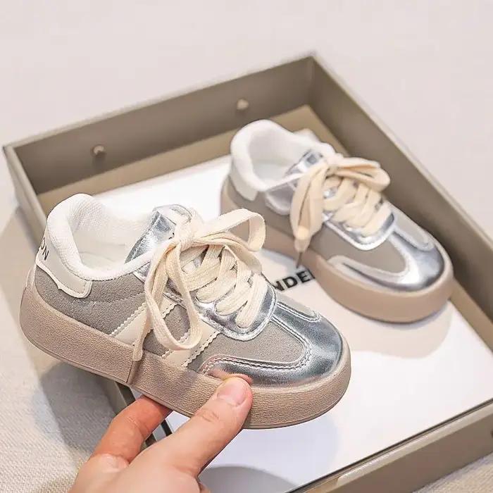 Baskets tendance pour filles, chaussures de sport décontractées pour enfants, semelle souple, légère