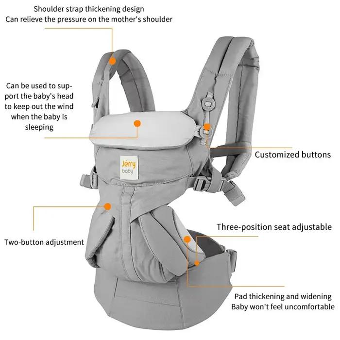 Porte-bébé multifonction Breeze respirant - Sling bretelles landau enfant sac à dos bébé