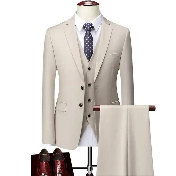 Tuxedos de mariage classique, costumes solides décontractés, coupe cintrée, costume pour garçons d'h