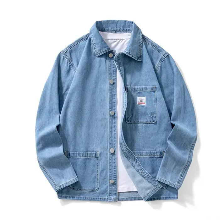 Chemise décontractée pour hommes, coupe ample, pied plat, Design multi-poches, vêtements de travail
