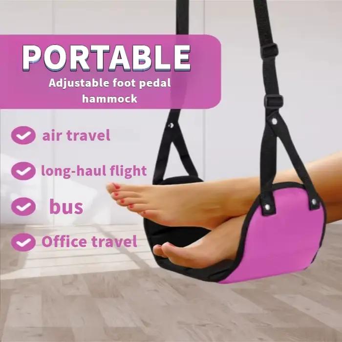 Tapis de pied portable - Sangle réglable Tapis de repos de bureau Tapis de pied Hamac Tapis de pied