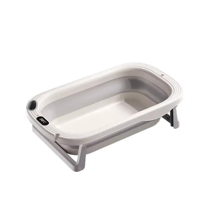 Bassin de douche pour bébé sensible à la température, baignoire pliable et Portable pour bébé, Modes