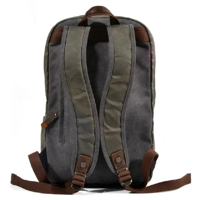 Sacs à dos en toile de cire d'huile imperméables pour hommes et femmes, sacs à dos vintage unisexes,