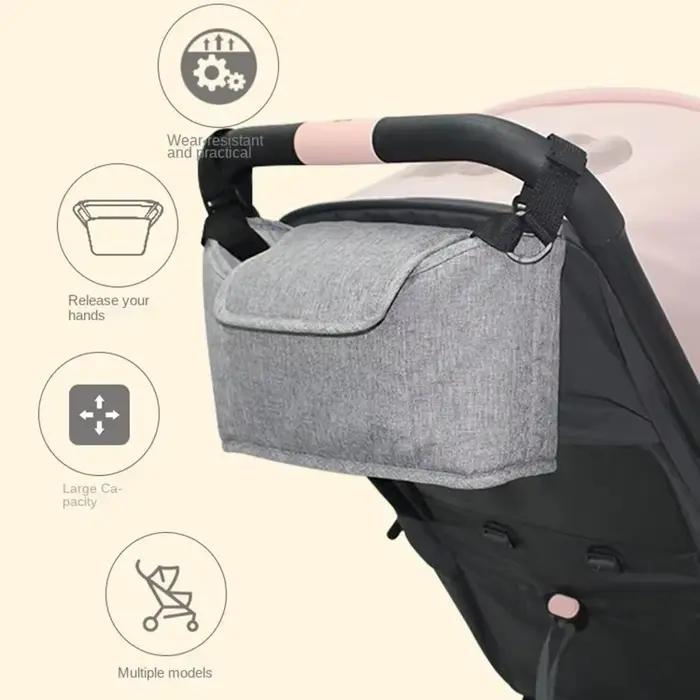 Sac de poussette pour bébé, sac à couches pour maman, grande capacité, organisateur de poussette, po