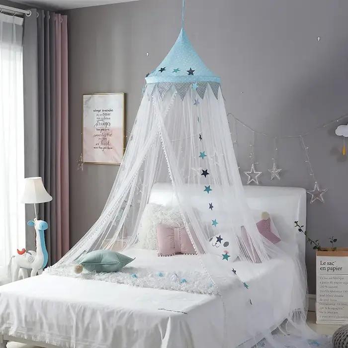 Rideau de lit pour enfants, lit de bébé, rideau d'amendements, autour du breton, moustiquaire, filet