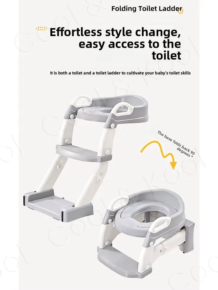 Solution d'apprentissage de la propreté 6-en-1 tout-en-un : siège de toilette pliable avec marchepie