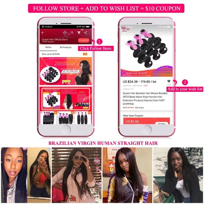 Queen Hair Raw Straight Hair 100% Human Hair Unprocessed Raw Hair Bundles Weave Extension Vietnamese