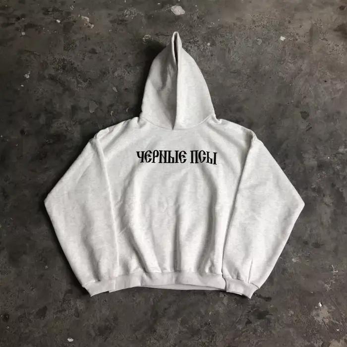 SAINT OF MICHAEL mode 1:1 KANYE WEST Streetwear sweat DONDA imprimé velours décontracté ample surdim