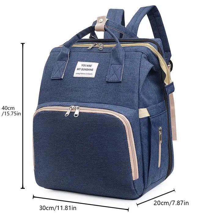 Sac à couches de lit pliable avec station à langer, poche isolée et grande capacité, sac multifoncti