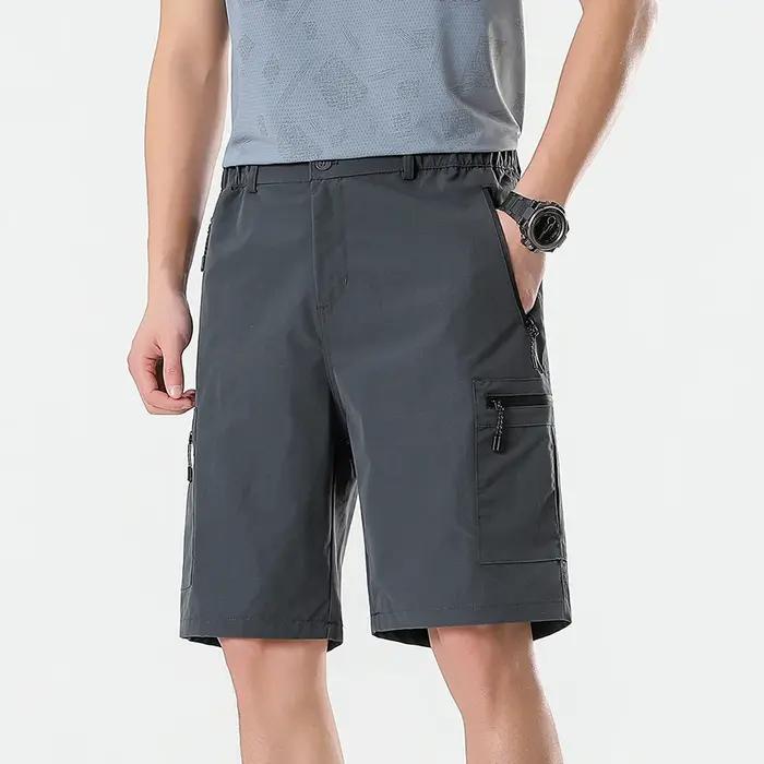 Shorts cargo pour hommes, pantalon court à poches zippées, séchage rapide, pour l'été, la randonnée,