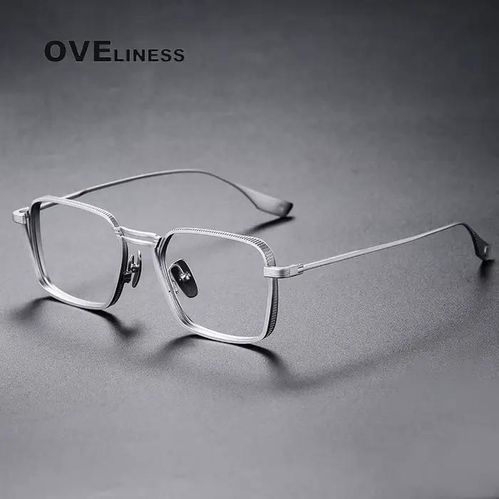 Mode pur titane lunettes cadre hommes femmes marque Design ultraléger montures de lunettes haute qua