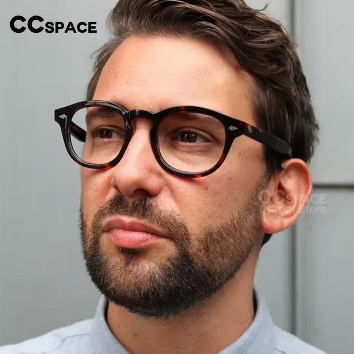 Lunettes Optiques Rondes Rétro en Acétate pour Homme et Femme, Monture Personnalisée, à Rivets, à la