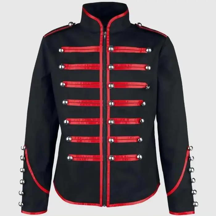 Vestes militaires gothiques pour hommes, Steampunk, veste vintage médiévale, redingote rock à col mo