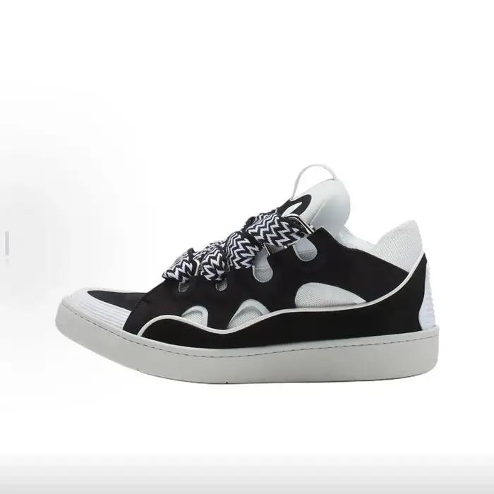 Nouvelles baskets à lacets LANVIN SPORT, plateforme, semelle épaisse, bout rond, couleurs mélangées,