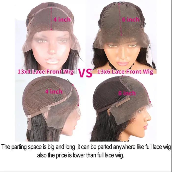 Perruque Lace Front Wig naturelle brésilienne, cheveux lisses, couleur blond vidéo HD, 13x6, pour fe