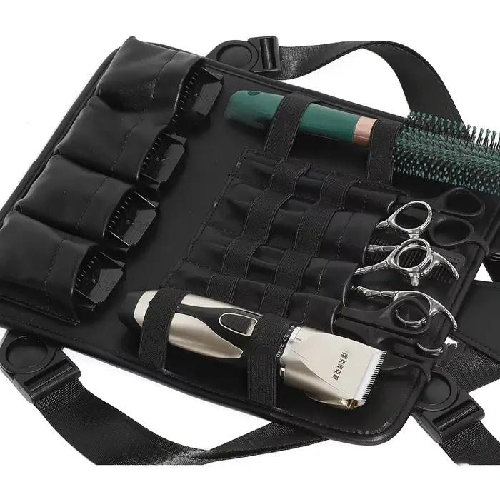 Kit d'outils multifonctionnels pour barbier professionnel, avec bandoulière, sac de poitrine, ciseau