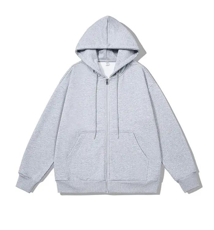 Sweat à capuche à manches longues avec fermeture éclair pour homme, vêtement de sport décontracté, c