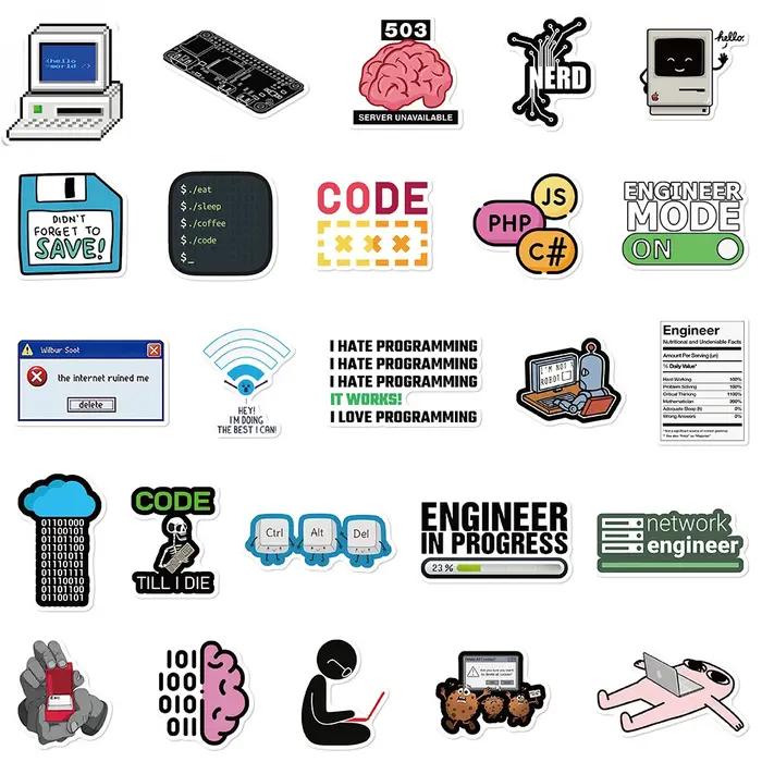 10/30/50pcs Autocollants de programmation drôles Java Cloud Language Internet Stickers DIY Skateboar