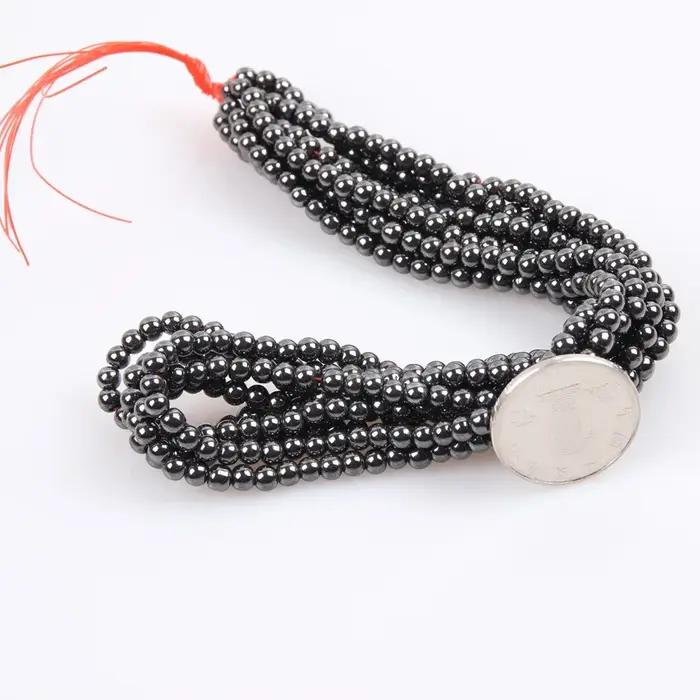 Pierre naturelle magnétite hématite perles en vrac pierre biliaire noire magnétique pour les femmes