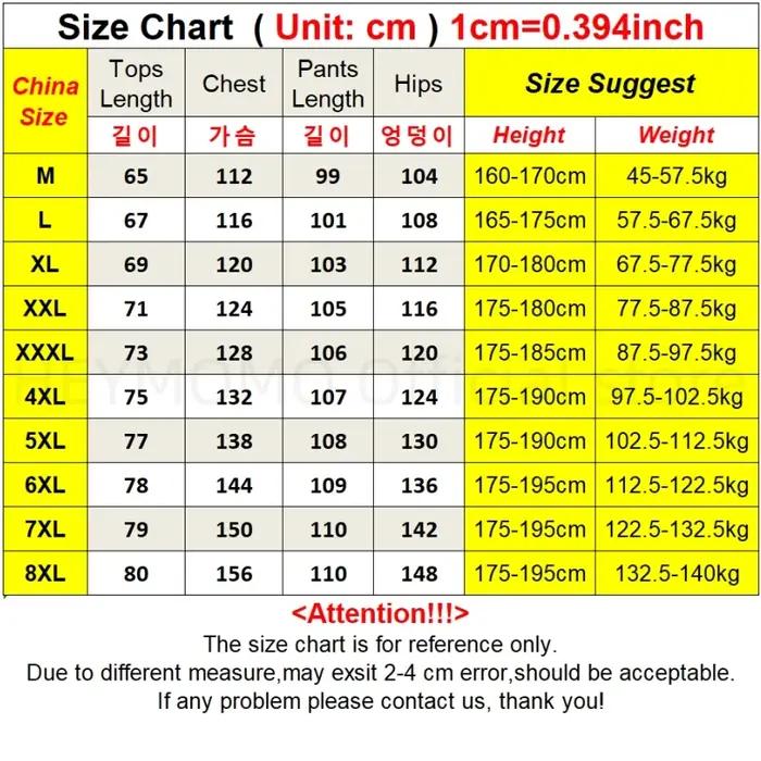 8XL hommes veste 2 pièces survêtement ensemble imperméable à rayures latérales grande taille 6XL 7XL