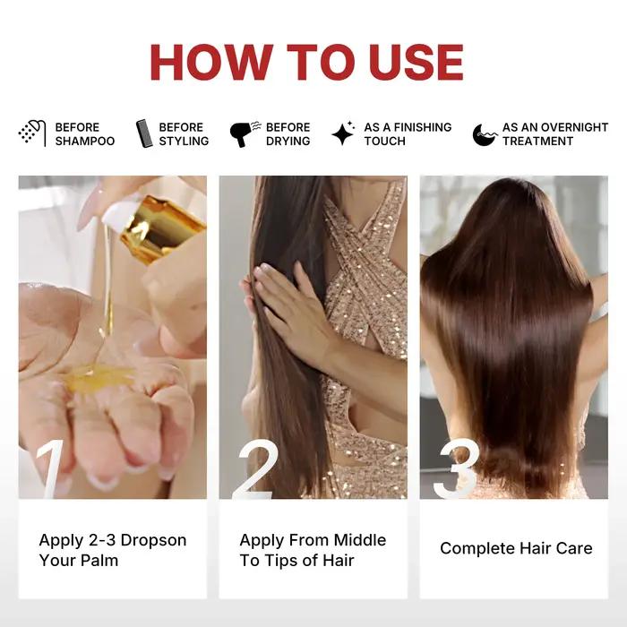 Karseell – huile capillaire pour la guérison des cheveux, pressée à froid, sans poids, huile d'argan