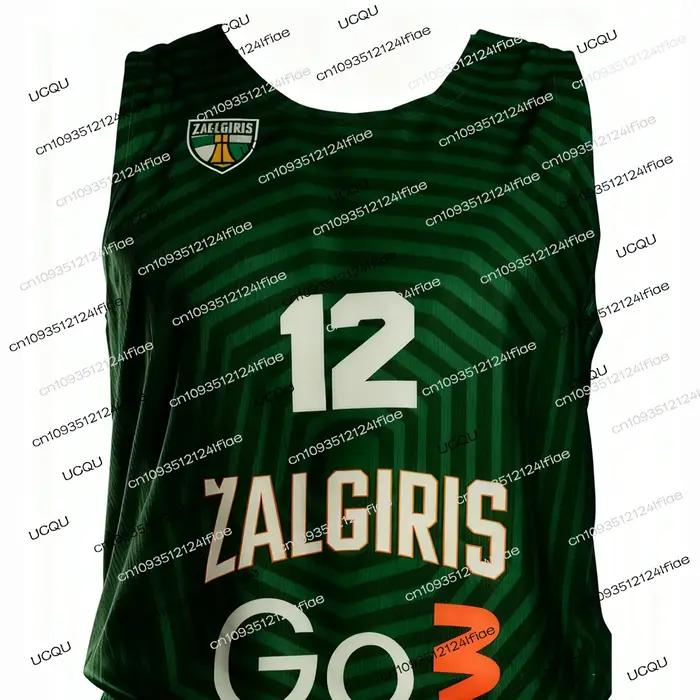 Maillot de basket-ball de compétition européenne Zalgiris Kaunas 2026 - Kit de maillot de basket-bal