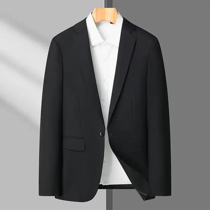 2025 style britannique haute qualité mode beau tendance affaires décontracté couleur unie hommes cos