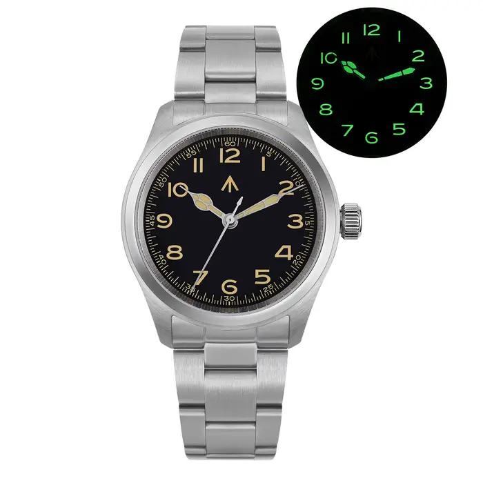 Militado ML08 montre militaire VH31 mouvement à Quartz Double cristal saphir C3 BGW9 lumineux 10Bar étanche 38mm