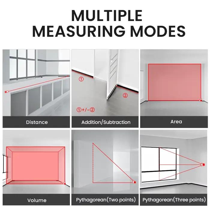 MILESEEY-Distancemètre laser, ruban à mesurer Trena laser de haute qualité 40M 60M 80M 100M 120M