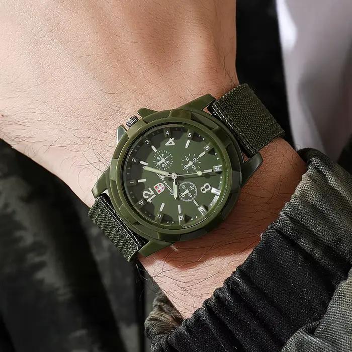 4 pièces hommes montres militaires ensemble Sport décontracté montre à Quartz bracelet en Nylon mâle