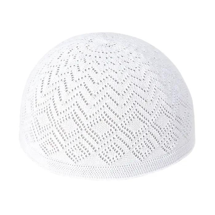 Chapeaux de prière tricotés pour hommes musulmans, Kufi islamique Taqiya Takke Peci, casquette tête
