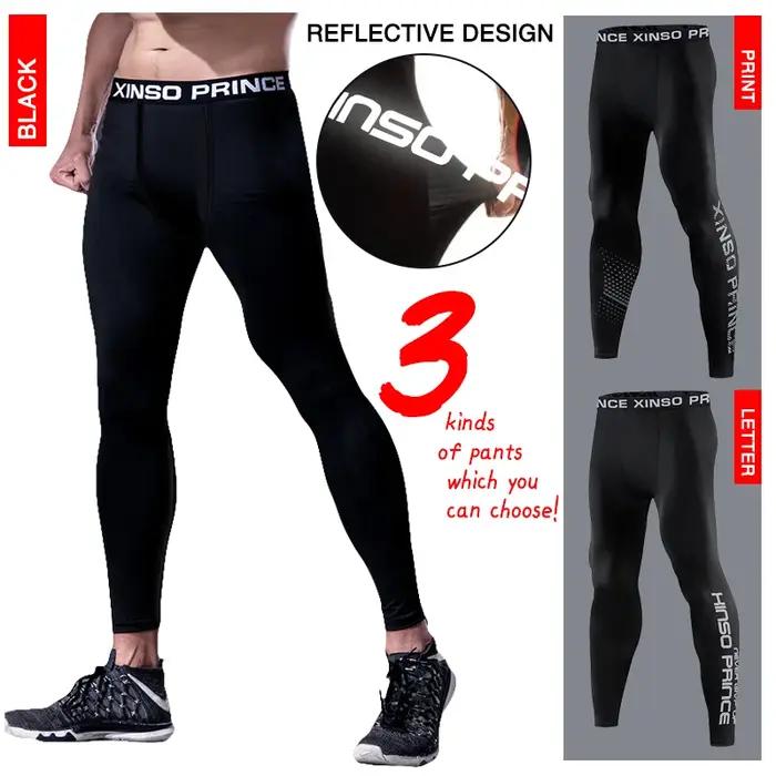 Leggings de sport Pro Fitness pour hommes, basket-ball, entraînement de fond, fjRunning, séchage rap
