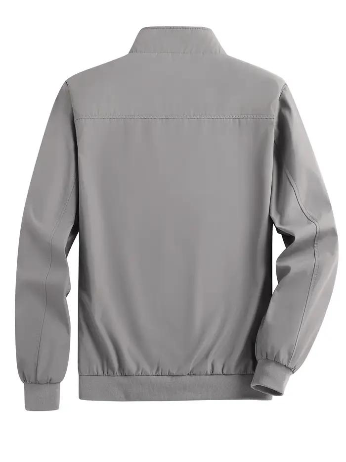 Veste Cardigan fine et décontractée pour hommes, couleur unie, col montant, pour Sports de plein air