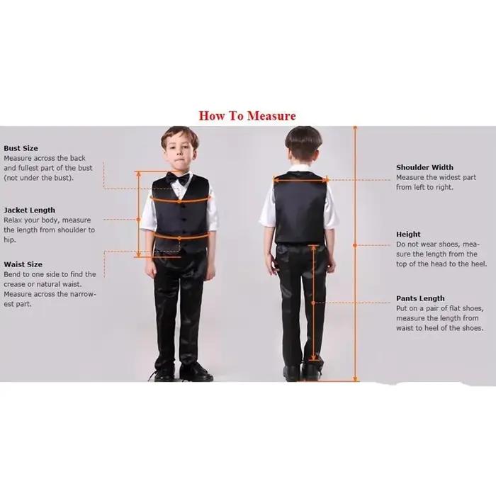 Costume chic 3 pièces pour garçons, revers pointu, simple boutonnage, idéal pour mariage, bal de pro