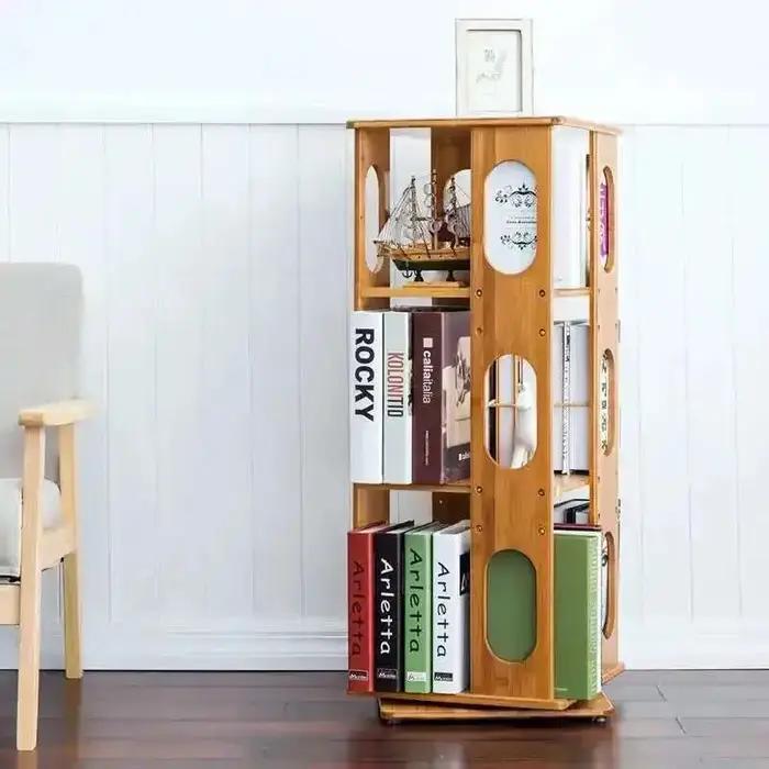 Bibliothèques rotatives simples, étagère à 360 degrés, meubles de salon, bibliothèques modernes au s