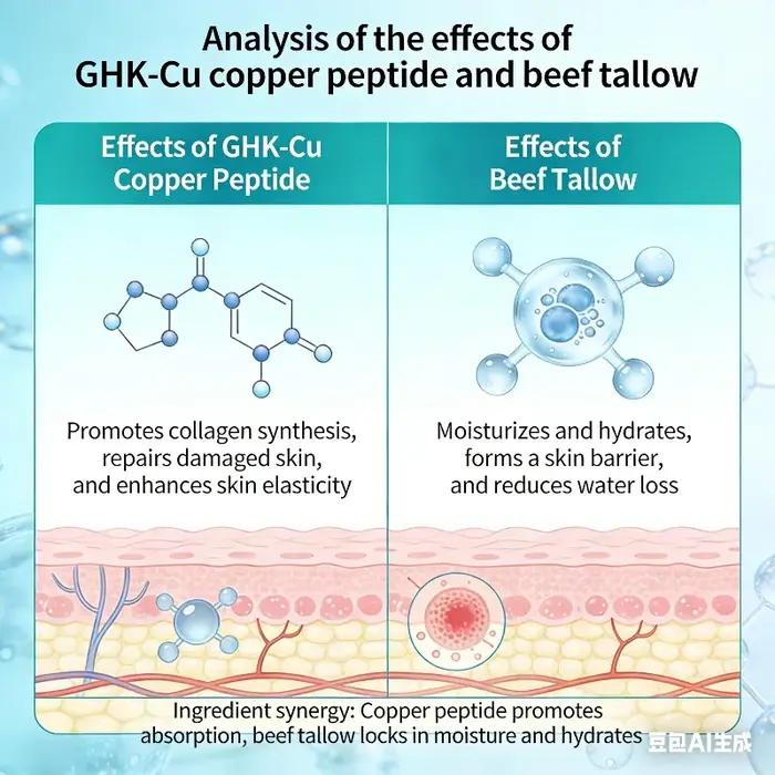 Baume Hydratant Bleu 2026 avec Peptides de Cuivre GHK-Cu et Suif de Bœuf : Soin au Miel de Manuka po
