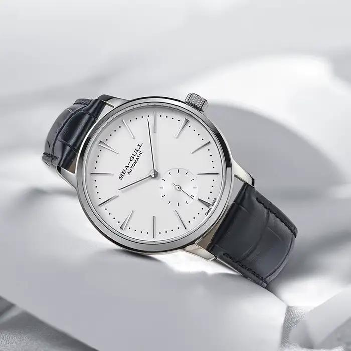 Seagull nouvelle montre d'affaires montres mécaniques pour hommes 50 m étanche en cuir Valentine mon