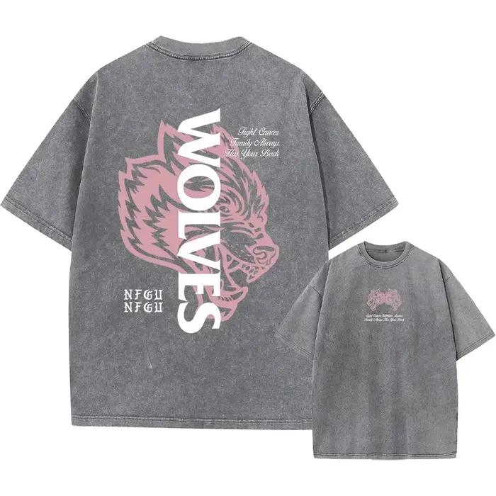 Hommes Harajuku décontracté coton à manches courtes lavé T-Shirt Vintage imprimé rue Hip Hop rétro P